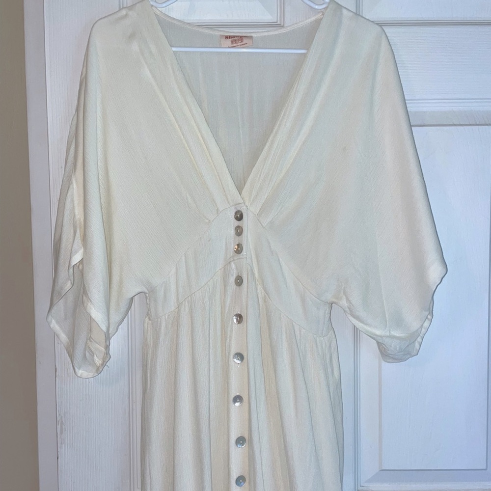 Button Front Boho Dress